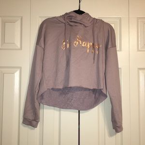 Rue21 be happy cropped sweatshirt